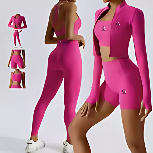 Women’s 3-Piece Yoga Set for Gym & Running