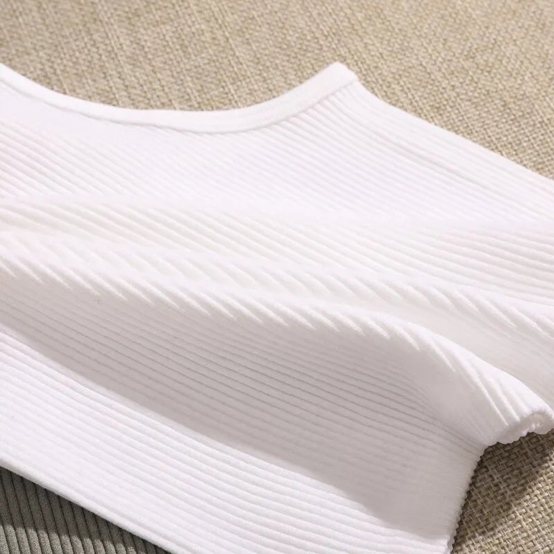 Seamless Ribbed Yoga Vest Crop Tank Top for Gym, Workout & Streetwear