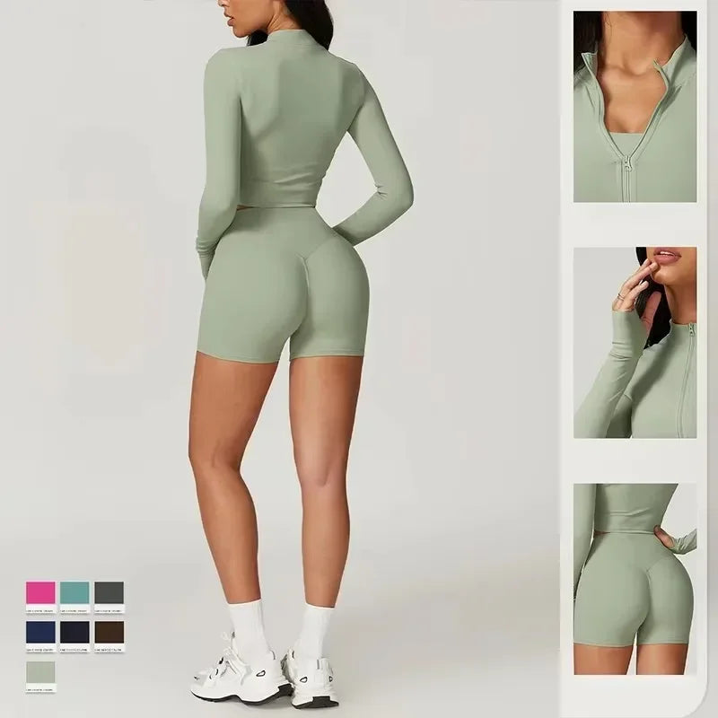 Women’s 3-Piece Yoga Set for Gym & Running