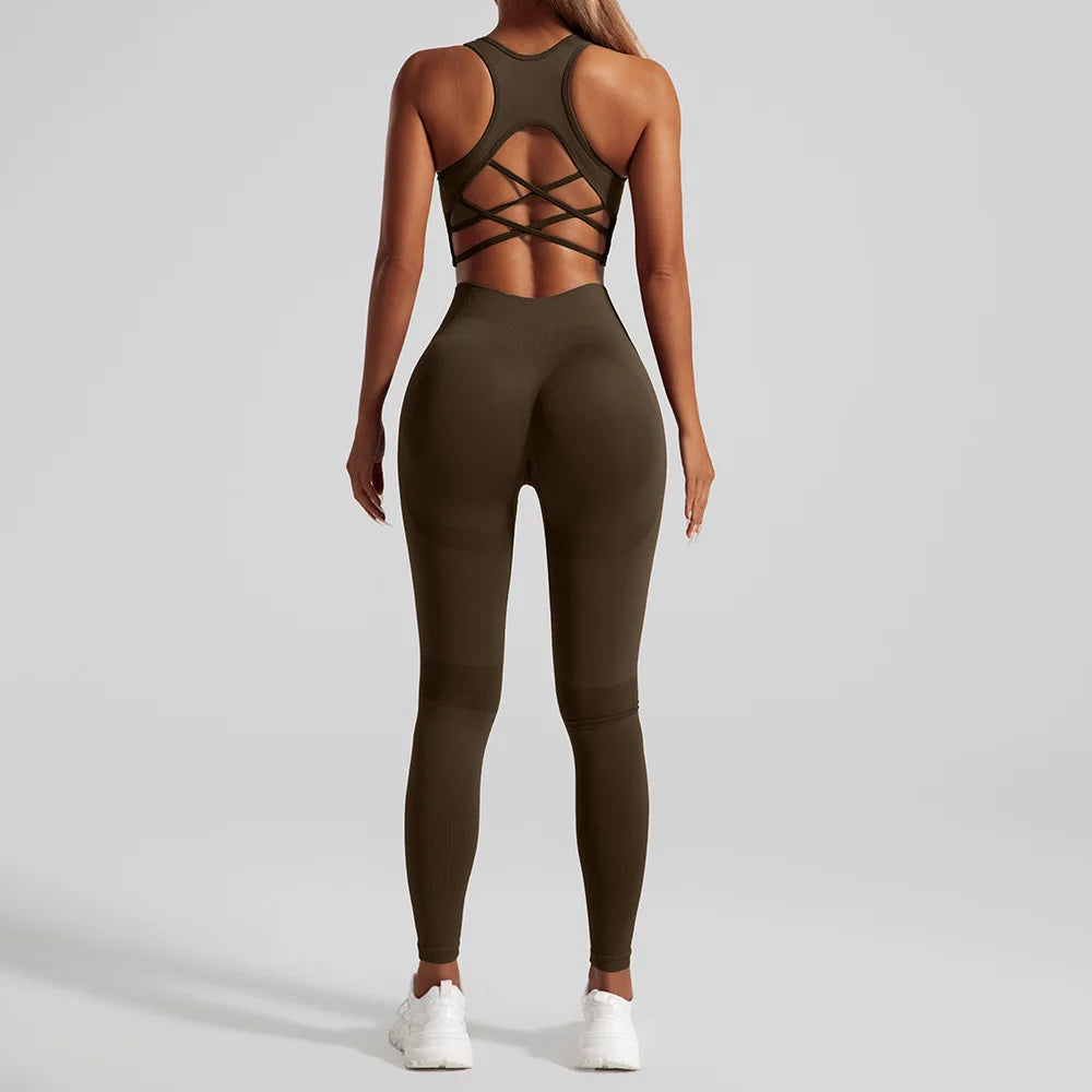 Seamless 2-Piece Yoga Set for Women’s Gym & Workout