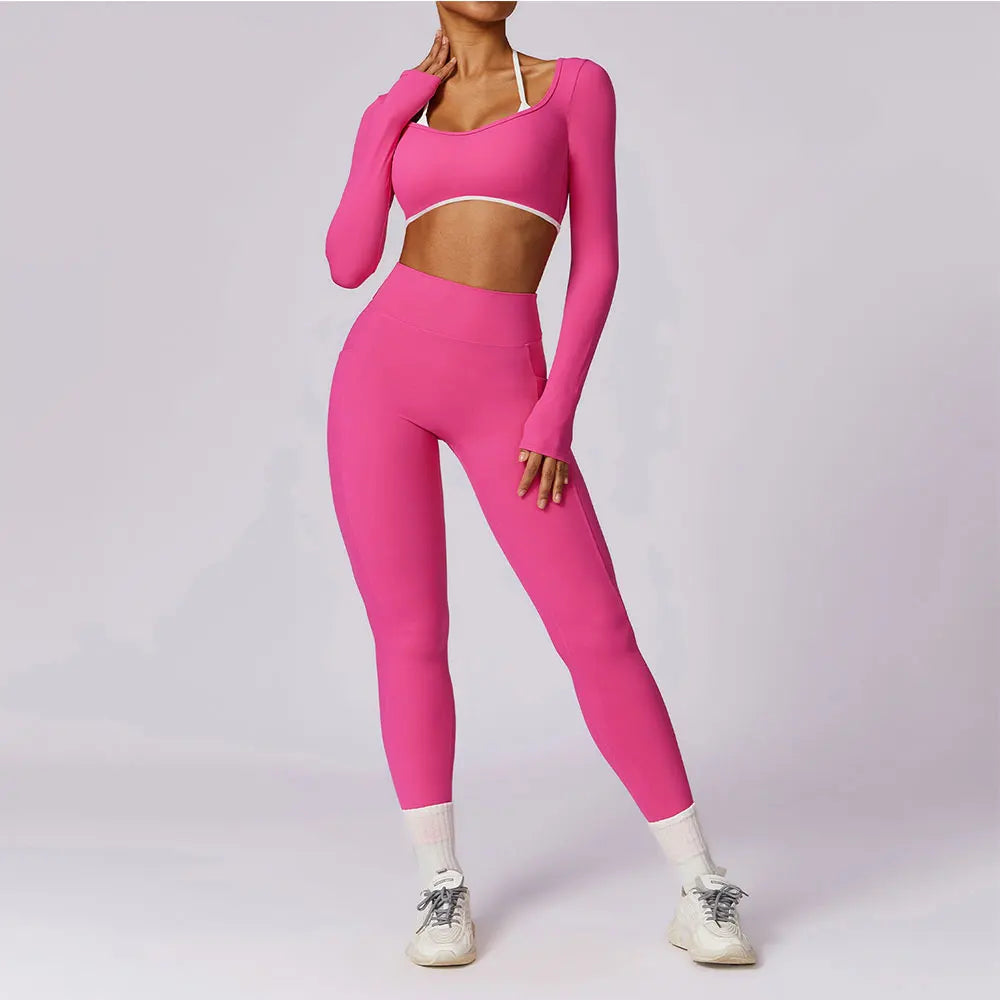 Women’s 2-Piece Yoga Set  Workout Fitness Tracksuit